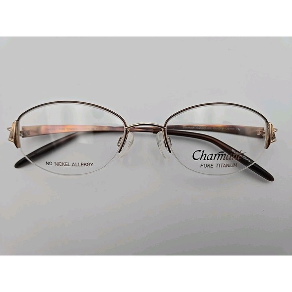 Charmant Titanium Perfection CH8297 DO 50-18-135 Half Rim Eyeglasses Frames Only